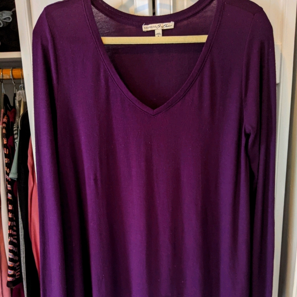 Purple long sleeve top from Express